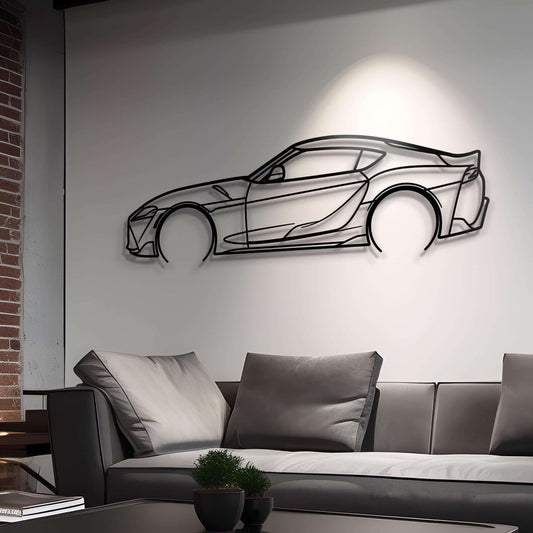 2023 GR Supra MK5 Metal Car Silhouette Wall Art | Personalized Car Gift For Men - PixelGears