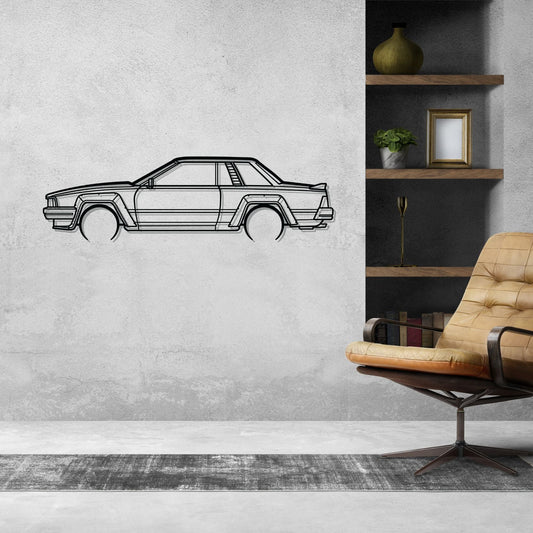 Nissan 240RS (BS110) 1983 Metal Wall Art Car Silhouette | Personalized Car Gift For Men - PixelGears