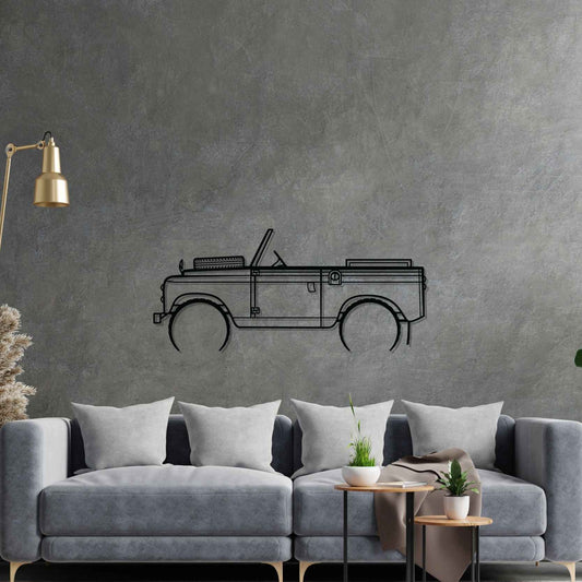 Land Rover 2A 1962 Metal Wall Art Car Silhouette | Personalized Car Gift For Men - PixelGears