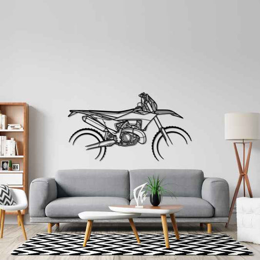 350 EXC 2024 Metal Wall Art Bike Silhouettes | Wall Decor | Gift For Men - Pixelgears