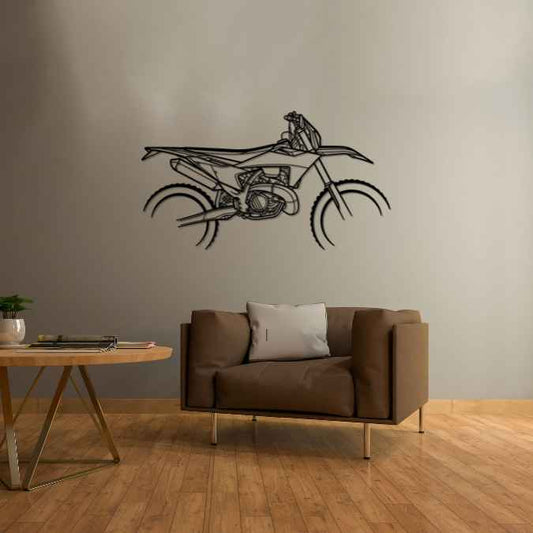 350 EXC 2024 Metal Wall Art Bike Silhouettes | Wall Decor | Gift For Men - Pixelgears