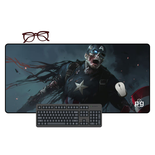 Zombie Captain America - XXL and XXXXL Mouse Pad - PixelGears