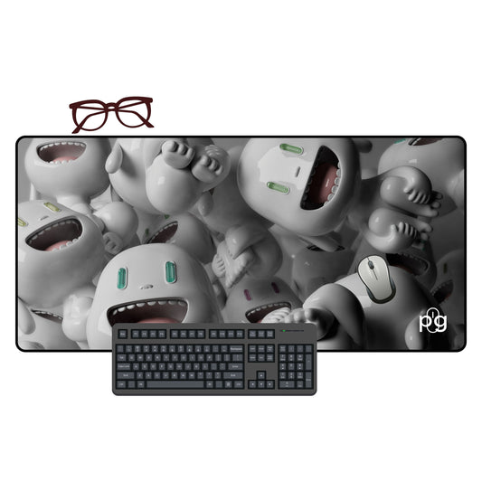 3d Smiley Digital Figures - XXL and XXXXL Mouse Pad - PixelGears