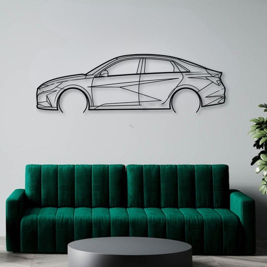Hyundai Verna Metal Wall Art Car Silhouette | Personalized Car Gift For Men - PixelGears