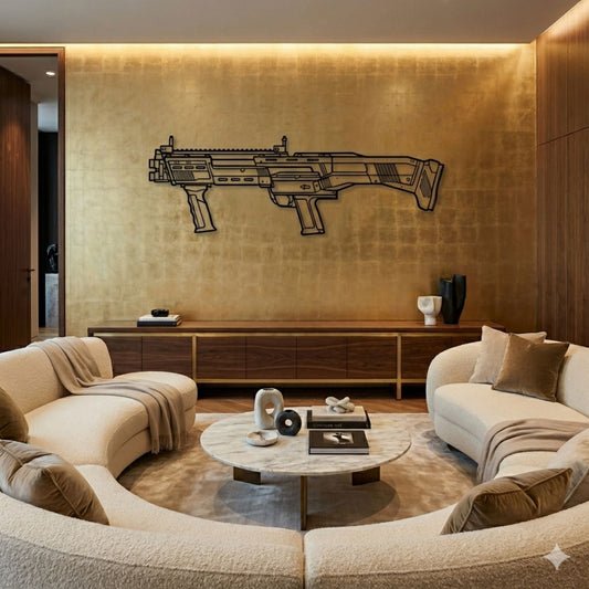 DBS Silhouette BGMI Metal Gun Silhouette Wall Art - PixelGears