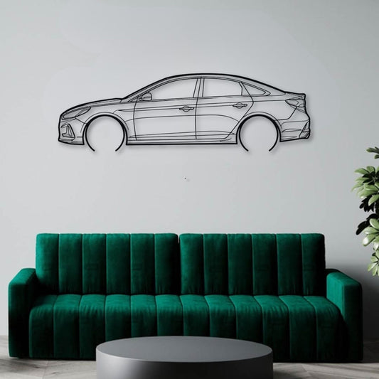 Hyundai Sonata Metal Wall Art Car Silhouette | Personalized Car Gift For Men - PixelGears