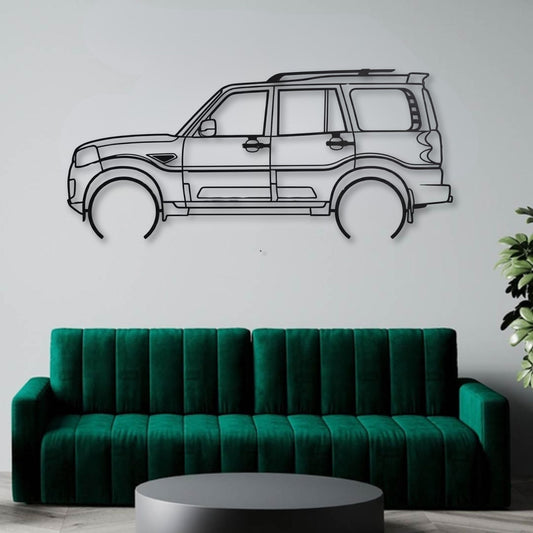 Mahindra Scorpio Classic Metal Wall Art Car Silhouette | Personalized Car Gift For Men - PixelGears