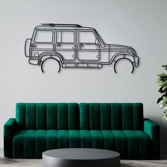 Mahindra Bolero Metal Wall Art Car Silhouette | Personalized Car Gift For Men - PixelGears