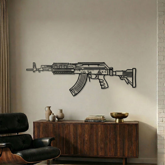 Beryl M762 Silhouette BGMI Metal Gun Silhouette Wall Art - PixelGears