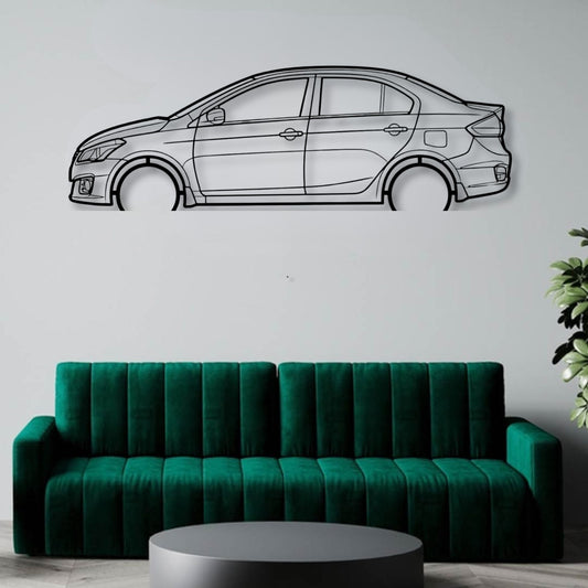 Ciaz Metal Wall Art Car Silhouette | Personalized Car Gift For Men - PixelGears