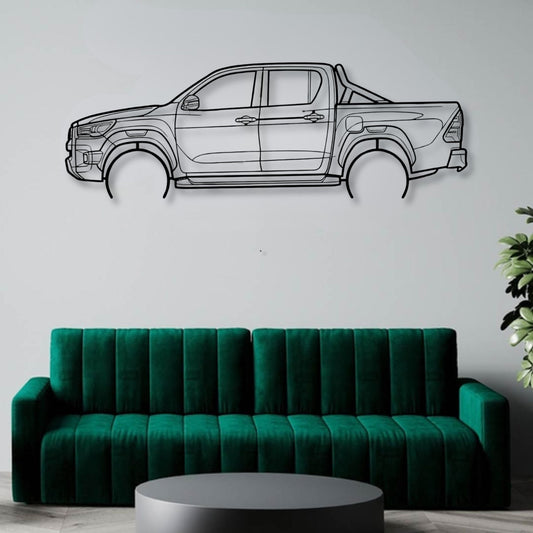 Toyota Hilux Metal Wall Art Car Silhouette | Personalized Car Gift For Men - PixelGears