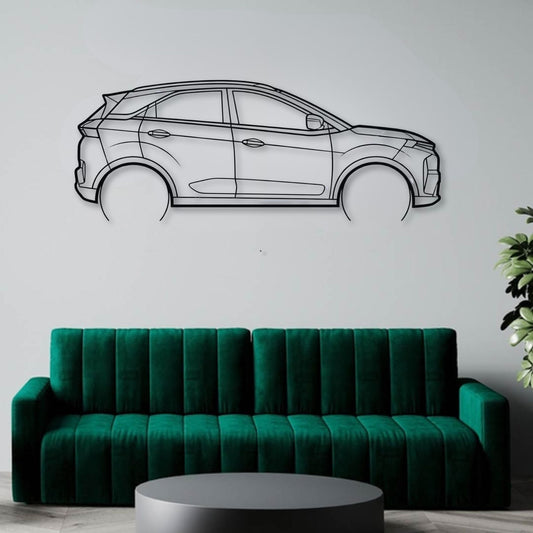 Tata Nexon Metal Wall Art Car Silhouette | Personalized Car Gift For Men - PixelGears