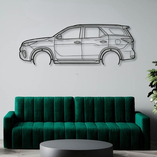 Toyota Fortuner Metal Wall Art Car Silhouette | Personalized Car Gift For Men - PixelGears