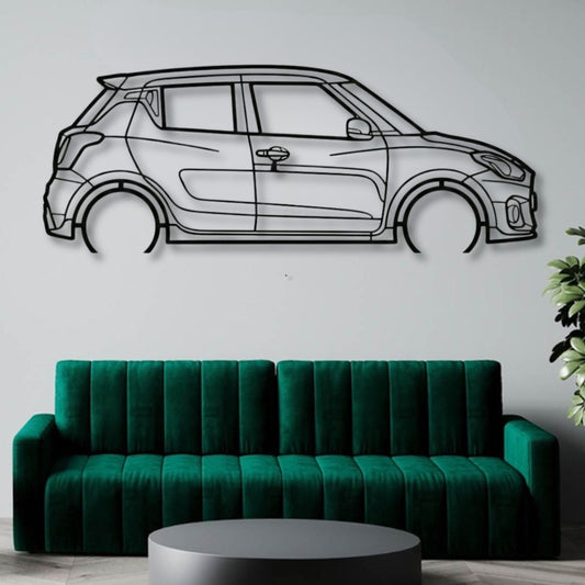Swift Metal Wall Art Car Silhouette | Personalized Car Gift For Men - PixelGears