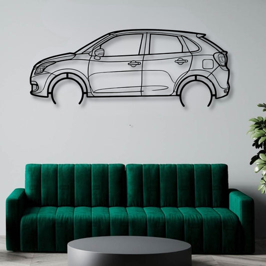 Baleno Metal Wall Art Car Silhouette | Personalized Car Gift For Men - PixelGears