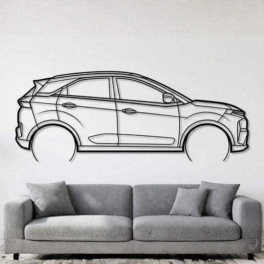 Tata Nexon Metal Wall Art Car Silhouette | Personalized Car Gift For Men - PixelGears