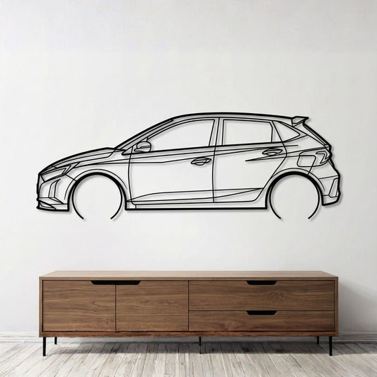 Hyundai i20 Metal Wall Art Car Silhouette | Personalized Car Gift For Men - PixelGears