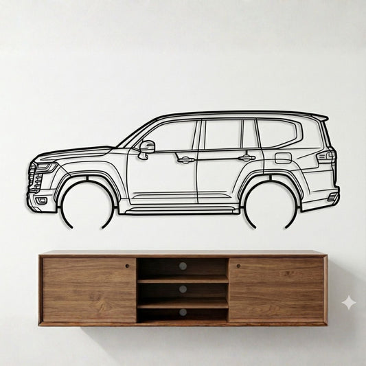 Toyota Land Cruiser Metal Wall Art Car Silhouette | Personalized Car Gift For Men - PixelGears