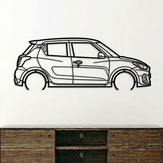 Swift Metal Wall Art Car Silhouette | Personalized Car Gift For Men - PixelGears