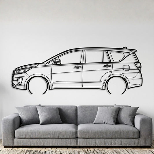 Toyota Innova Crysta Metal Wall Art Car Silhouette | Personalized Car Gift For Men - PixelGears