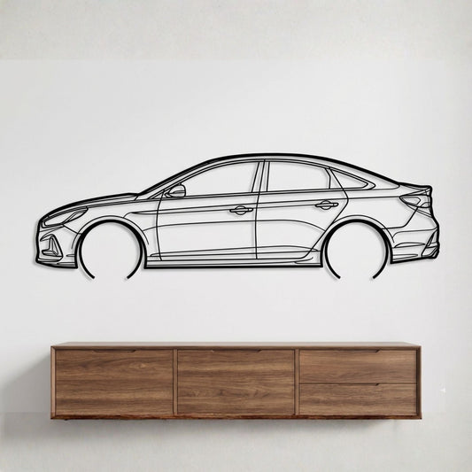 Hyundai Sonata Metal Wall Art Car Silhouette | Personalized Car Gift For Men - PixelGears