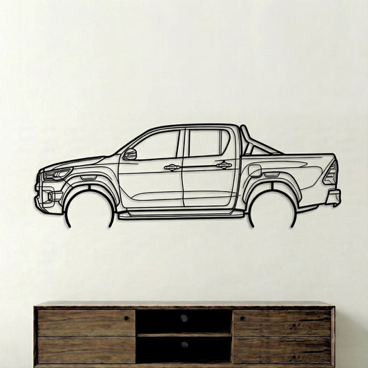 Toyota Hilux Metal Wall Art Car Silhouette | Personalized Car Gift For Men - PixelGears