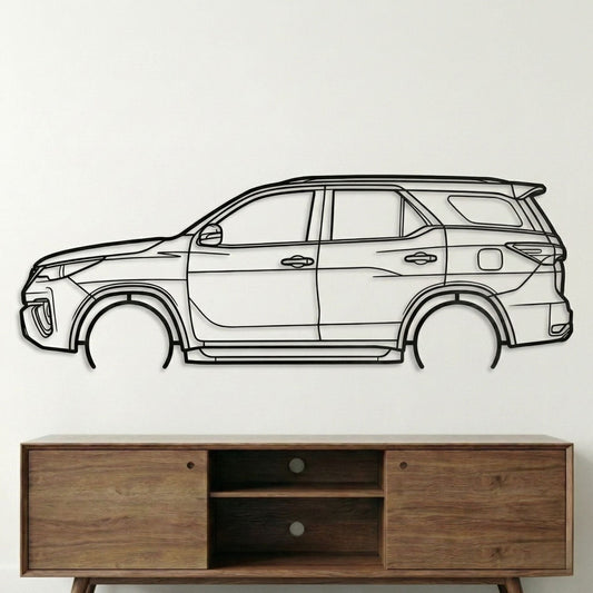 Toyota Fortuner Metal Wall Art Car Silhouette | Personalized Car Gift For Men - PixelGears