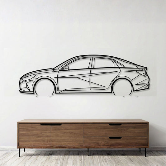 Hyundai Verna Metal Wall Art Car Silhouette | Personalized Car Gift For Men - PixelGears