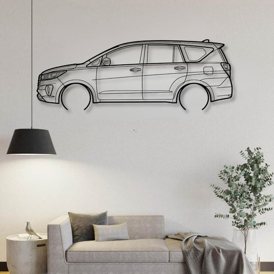 Toyota Innova Crysta Metal Wall Art Car Silhouette | Personalized Car Gift For Men - PixelGears