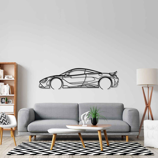 McLaren 765LT Coupe Metal Wall Art Car Silhouette | Personalized Car Gift For Men - PixelGears