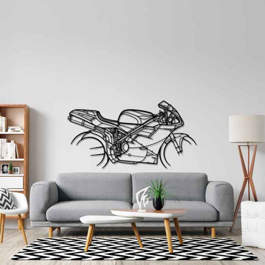 996R RB 2001 Metal Wall Art Bike Silhouettes | Wall Decor | Gift For Men - Pixelgears