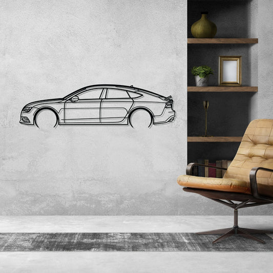 Audi A7 sportback Mk1 Metal Wall Art Car Silhouette | Personalized Car Gift For Men - PixelGears