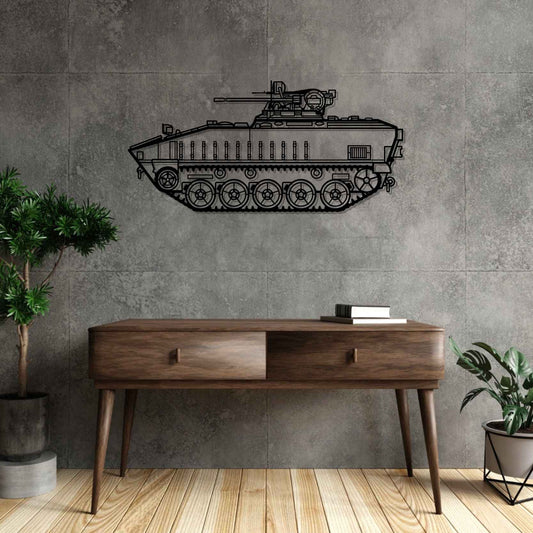 AMX 10P Silhouette  Metal Gun Silhouette Wall Art
