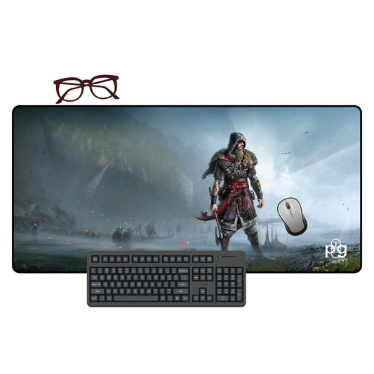 Aassassins Creed Valhalla Viking Raider Fan Art - XXL and XXXXL Mouse Pad - PixelGears