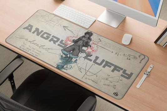 Angry Luffy Tech Sketch Edition - XXL and XXXXL Mouse Pad - PixelGears