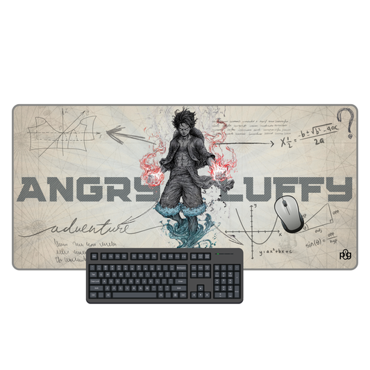 Angry Luffy Tech Sketch Edition - XXL and XXXXL Mouse Pad - PixelGears