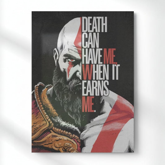 Battle-Ready Warrior Metal Poster | Aesthetic Pop Art Wall Decor & Painting