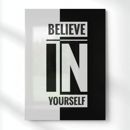 Believe In Yourself Metal Poster | Aesthetic Pop Art Wall Decor & Painting