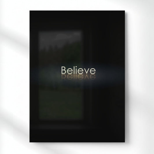 Believe – The Power Within Quote Metal Poster | Aesthetic Pop Art Wall Decor & Painting
