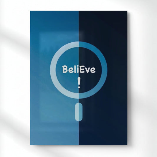 Believe Metal Poster | Aesthetic Pop Art Wall Decor & Painting