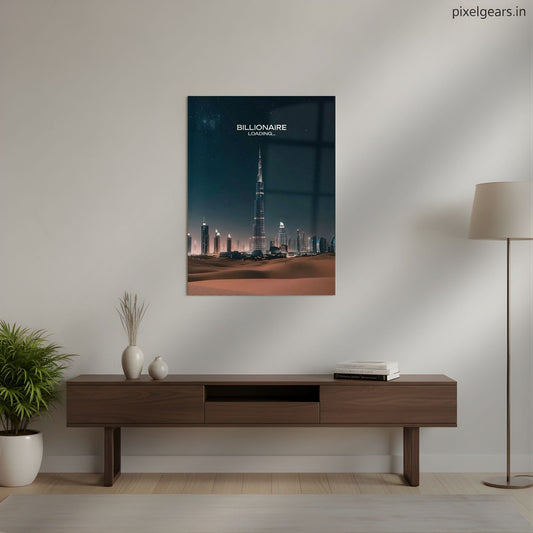 Billionaire Loading Metal Poster | Aesthetic Pop Art Wall Decor & Painting