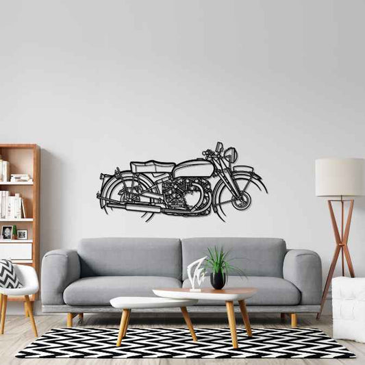 Black Shadow Metal Wall Art Bike Silhouettes | Wall Decor | Gift For Men - Pixelgears