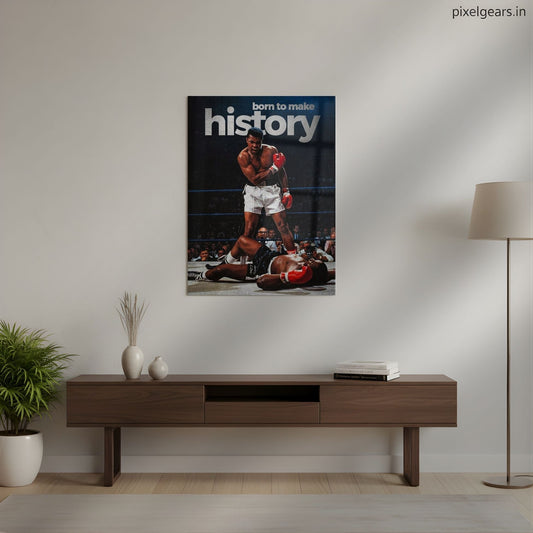 Born to Make History Iconic Victory Metal Poster | Aesthetic Pop Art Wall Decor & Painting