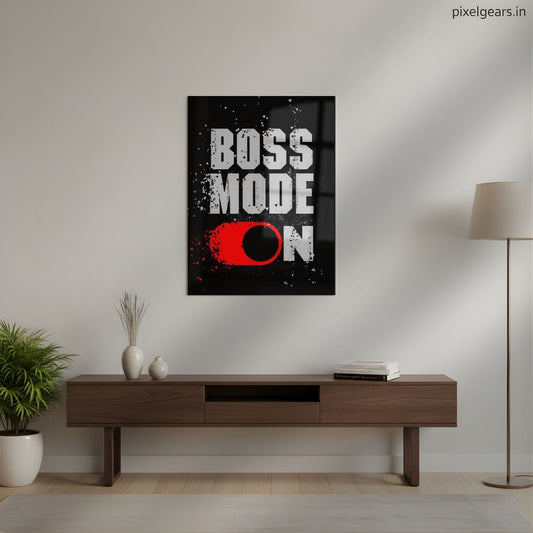 Boss Mode On Metal Poster | Aesthetic Pop Art Wall Decor & Painting