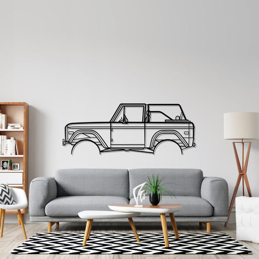 Ford Bronco 2017 Metal Wall Art Car Silhouette | Personalized Car Gift For Men - PixelGears