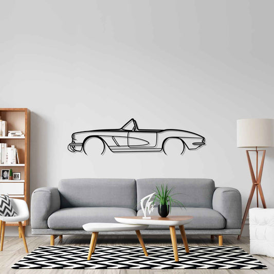 Chevrolet C1 Cabrio Metal Wall Art Car Silhouette | Personalized Car Gift For Men - PixelGears