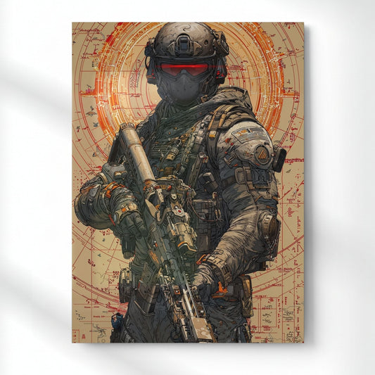 COD Elite Soldier Metal Poster | Aesthetic Pop Art Wall Decor & Painting