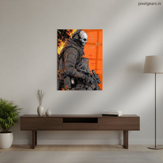 COD Ghost Soldier Metal Poster | Aesthetic Pop Art Wall Decor & Painting