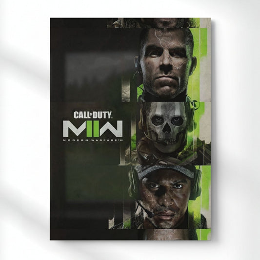 COD MWII Green Metal Poster | Aesthetic Pop Art Wall Decor & Painting