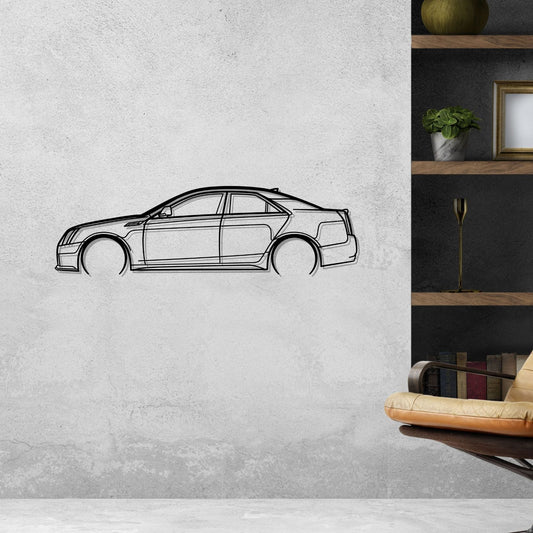 Cadillac CTS-V Metal Wall Art Car Silhouette | Personalized Car Gift For Men - PixelGears